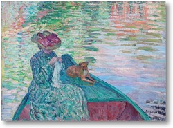 Картина Молодая девушка в лодке