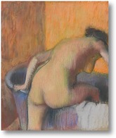 Картина Женщина залезает в ванну