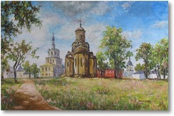 Картина Спасский собор и Архангельский храм Андроникова монастыря