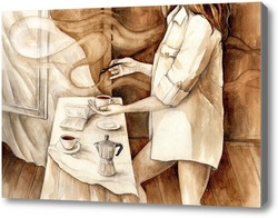Картина Танец кофейной кисти
