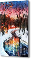 Картина Зима в лесу