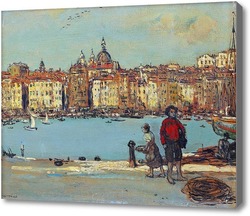 Картина Вид итальянского порта