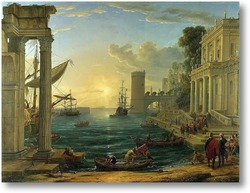 Картина Морской порт с Посадка царицы Савской