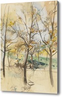 Картина Деревья в Булонском лесу  
