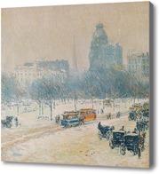 Картина Зима в Юнион-сквер