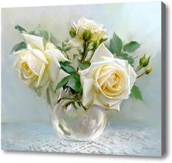 Купить картину Белые розы