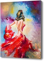 Картина Танец в красном платье