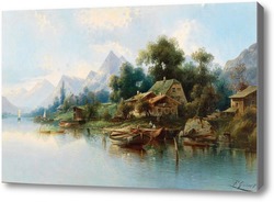 Купить картину Большое горное озеро