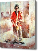 Картина Уличный музыкант