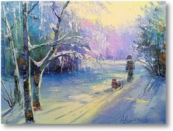 Картина Зимняя прогулка 