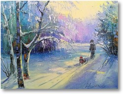 Купить картину Зимняя прогулка 