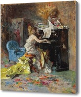 Картина Женщина за пианино, Болдини Джованни