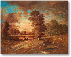 Картина Пейзаж с закатом