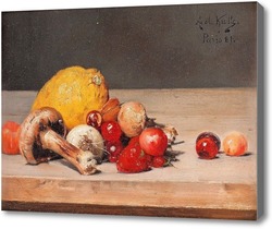 Картина Натюрморт с лимоном и ягодами