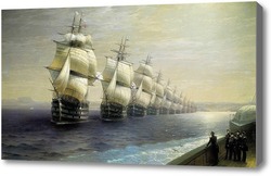 Купить картину Смотр Черноморского флота в 1849 г.