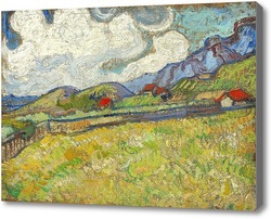 Картина Пшеничное поле позади больницы Сент-Пол