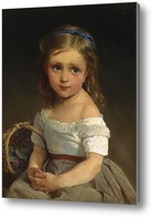 Картина Девочка с корзинкой слив 1875