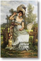 Картина Девушка ловит бабочек