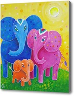 Картина Слоны