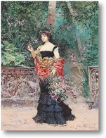 Картина Элегантная дама в парке
