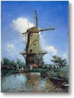 Картина Ветряная мельница в Делфте