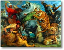Картина Тигр, лев и леопард, 1616