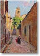 Купить картину Оживленная улица, Церковь Кармини