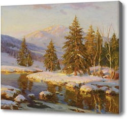 Картина Зимний закат, 1938