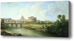 Купить картину Вид замка Сант-Анджело в Риме