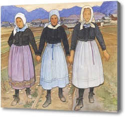 Картина Три девушки, 1920