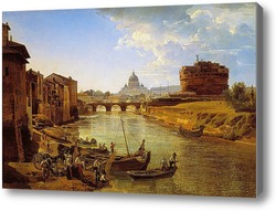 Картина Новый Рим. Замок Святого Ангела 1825