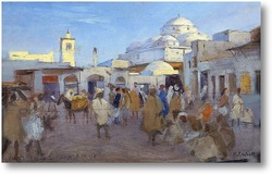 Картина Уличная сцена в Тунисе