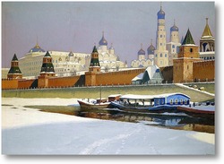 Картина Кремль под снегом