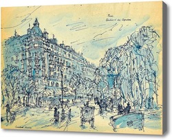 Картина Бульвар Капуцинов в Париже