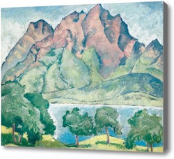Картина Пейзаж, вид на озеро Люцерн и Пилатус. 1915