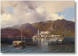 Картина Вид на остров Сан Джулио в Озеро Орта