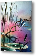 Картина Бабочка в пруду