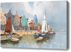 Купить картину Голландская гавань. 