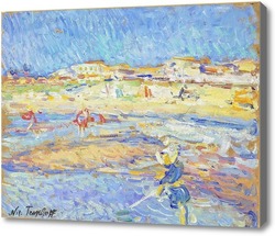 Картина На пляже Сулак-сюр-Мер