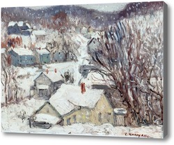 Картина Снежная деревня