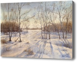 Картина Белорусский снежный лес