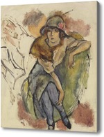 Картина Девушка в шляпе с розой 