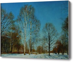 Картина Зимний день в окрестностях Петергофа. 