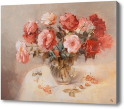 Купить картину красные розы