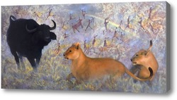 Картина Львы и быки