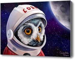 Картина Сова космонавт