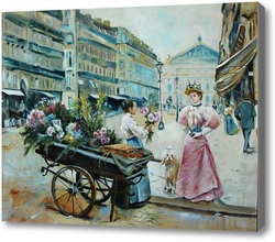 Картина Парижская цветочница