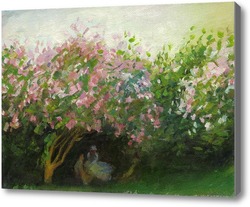 Купить картину К. Моне Сирень,пасмурная погода 1872( авторская копия)
