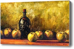 Картина ...Яблочный сидр...холст ,масло 35 х 70...2009 г. Камиль Фатхуллин