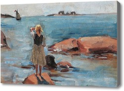 Картина Девочка на скалах